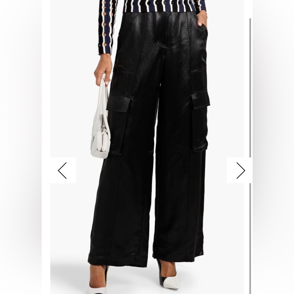 Jonathan Simkhai Black Wide Leg Pants